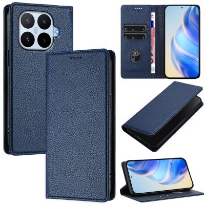 XINYEXIN PU Leather Folio Case for Xiaomi 17T Pro 5G, Dark Blue
