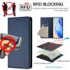 XINYEXIN PU Leather Folio Case for Xiaomi 17T Pro 5G, Dark Blue view 2