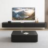 FGNIXLN Wall-Mounted TV Lowboard, 120–300 cm, Modern TV Cabinet for Living Room and Bedroom (Black-LED, 220 cm) view 2