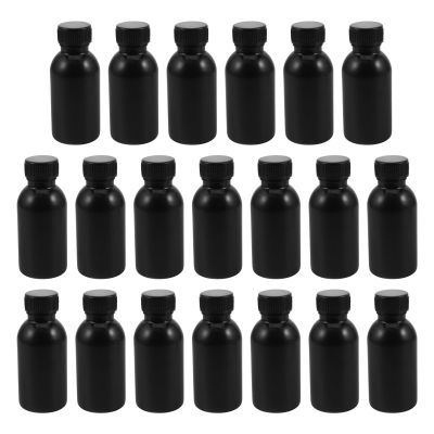 Amosfun 20-Pack 100 mL Wide-Mouth Opaque Plastic Reagent Bottles