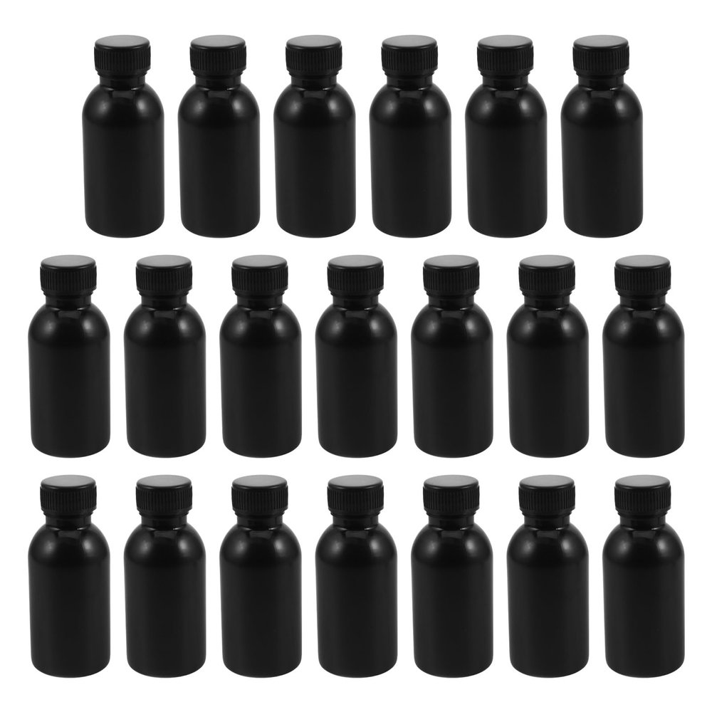 Amosfun 20-Pack 100 mL Wide-Mouth Opaque Plastic Reagent Bottles