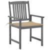 YUTAASU 4-Piece Gray Garden Chair Set with Cushions view 3