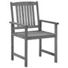 YUTAASU 4-Piece Gray Garden Chair Set with Cushions view 4
