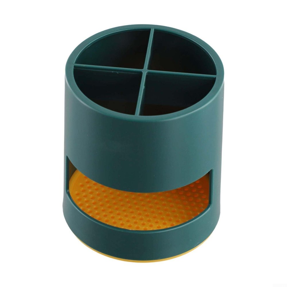 Electric Toothbrush Holder with 4 Compartments and Removable Drip Tray
