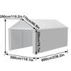 TATIVALO Storage Tent Garage Tent 3 x 6 m, Weatherproof Shelter with Steel Frame and Waterproof 200 g/m² PE Roof, White view 2