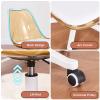 Transparent Acrylic Desk Chair with Casters, Armless, 360° Swivel, Height-Adjustable view 3