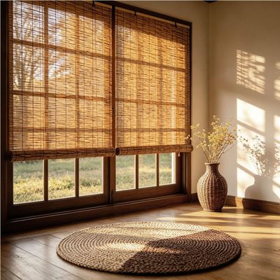 Weatherproof Bamboo Roller Shade