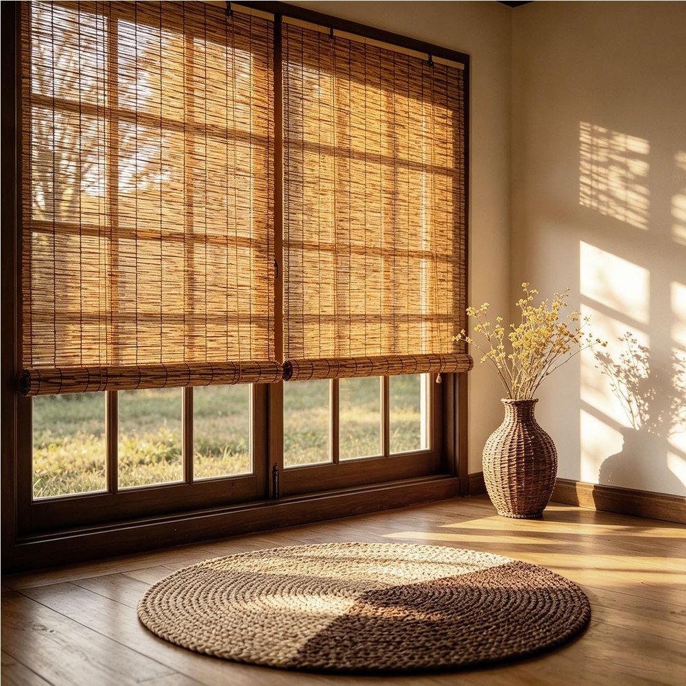Weatherproof Bamboo Roller Shade