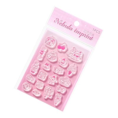 Transparent Stamp for Journals - Cute Cartoon Kids Silicone Stamp with Acrylic Handle