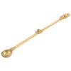 KOCKSHION Handcrafted Gold-Tone Brass Hawan Spoon, Buddha Ghee Ritual Spoon view 1