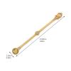 KOCKSHION Handcrafted Gold-Tone Brass Hawan Spoon, Buddha Ghee Ritual Spoon view 2