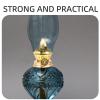 GALPADA Gold-Colored Wick Holder and Replacement Burner for Kerosene Lamps view 3