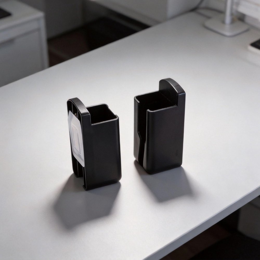 Wall Mount Remote Holder for TV AC Stereo - Balanced Weight Distribution (Black)