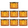 Mobestech Reusable Glass Candle Holders with Embossed Sunflower Motif, 7-Piece Set view 1
