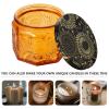 Mobestech Reusable Glass Candle Holders with Embossed Sunflower Motif, 7-Piece Set view 3