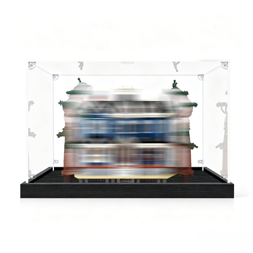 Acrylic Display Case for Le*-GO 11370 Stran*ger Things: Der Mai*Sound Tief - Ultra-Clear and Dustproof (Model Not Included) (Black - 3 mm)