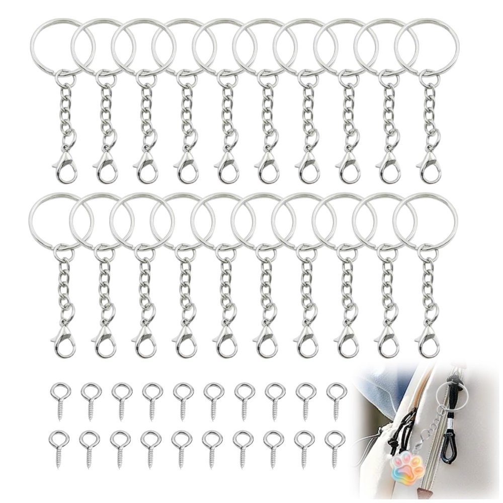 High-Quality Keychain Crafting Set 40Pcs