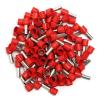 ZDVHOMCB 100 Red Copper Wire Crimp Connectors, Insulated Pin Cord End Terminals, AWG 18 view 1