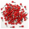 ZDVHOMCB 100 Red Copper Wire Crimp Connectors, Insulated Pin Cord End Terminals, AWG 18 view 2
