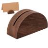 Wooden Table Card Holder, Half-Round Design view 1