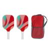 Lightweight Fiberglass Pickleball Paddle Set, Pickleball Paddles with Protective PVC Edge Guard, Breathable PU Grip, Portable Sports Equipment with Carrying Bag for Men and view 1