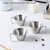 Stainless Steel Espresso Measuring Cup with Ounce Scale view 2