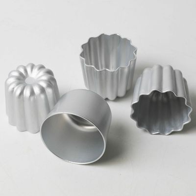 Non-Stick Aluminum Ruffled Canele Molds