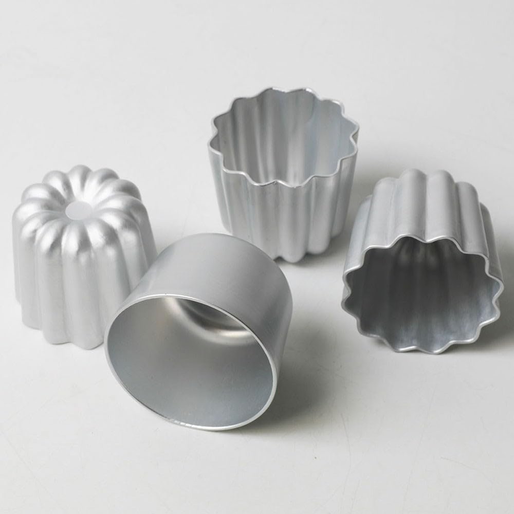 Non-Stick Aluminum Ruffled Canele Molds