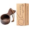 Black Walnut Scoop with Fish Tail Ergonomics view 1