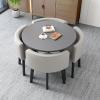Small Dining Set for 4, Round Kitchen Table with 4 Chairs, 80 x 80 x 75 cm view 1