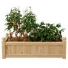 Rectangular Wooden Raised Garden Bed, 110 x 40 x 35 cm, Yellow view 1