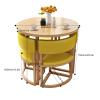 Modern Round Dining Set for 4 with Chairs and Coffee Table view 4