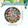 20.3 x 20.3 cm Stained Glass Window Film - Hummingbird Pattern view 2