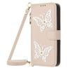 xinyunew Premium Leather Flip Case for Realme 14 Pro+ 5G with Detachable Crossbody Chain, Apricot view 1