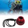 Naroote Scuba Tank Valve Dust Plug, Aluminum Alloy DIN Cover with Lanyard, 2.3 cm Thread OD, Red view 4