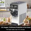 KIUYTQQ Commercial Soft-Serve Ice Cream Machine, 4–5 L/h, Automatic Cleaning and Pre-Cooling, LCD Display, Countertop view 2