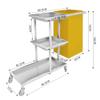 Sturdy Stainless Steel Cleaning Cart with Broom and Mop Holder for Hotels, Supermarkets, and Offices view 2