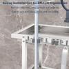 Sturdy Stainless Steel Cleaning Cart with Broom and Mop Holder for Hotels, Supermarkets, and Offices view 4