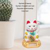 Agatige 2-Pack Solar-Powered Waving Lucky Cats, White, 3.15 x 1.77 x 1.77 in view 2