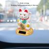 Agatige 2-Pack Solar-Powered Waving Lucky Cats, White, 3.15 x 1.77 x 1.77 in view 3