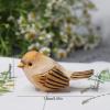 Generic Winter Bird Decor - Cute Wooden Sparrow Figures view 2