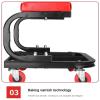 Mobile Work Stool with Storage Drawers, Multifunctional Auto Repair Creeper Seat, Rolling Mechanic Stool for Garage Workshop view 3