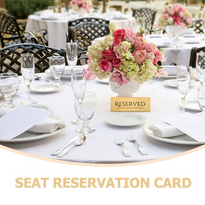 Artibetter Gold Acrylic Reserved Table Signs, 4-Piece Set