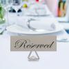 COMPUKAS Silver Triangular Table Card Holders - 6 Pack view 4