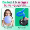 Portable Electric Inflator and Modeling Balloon Pump with Foldable Handle, Compact Size view 3