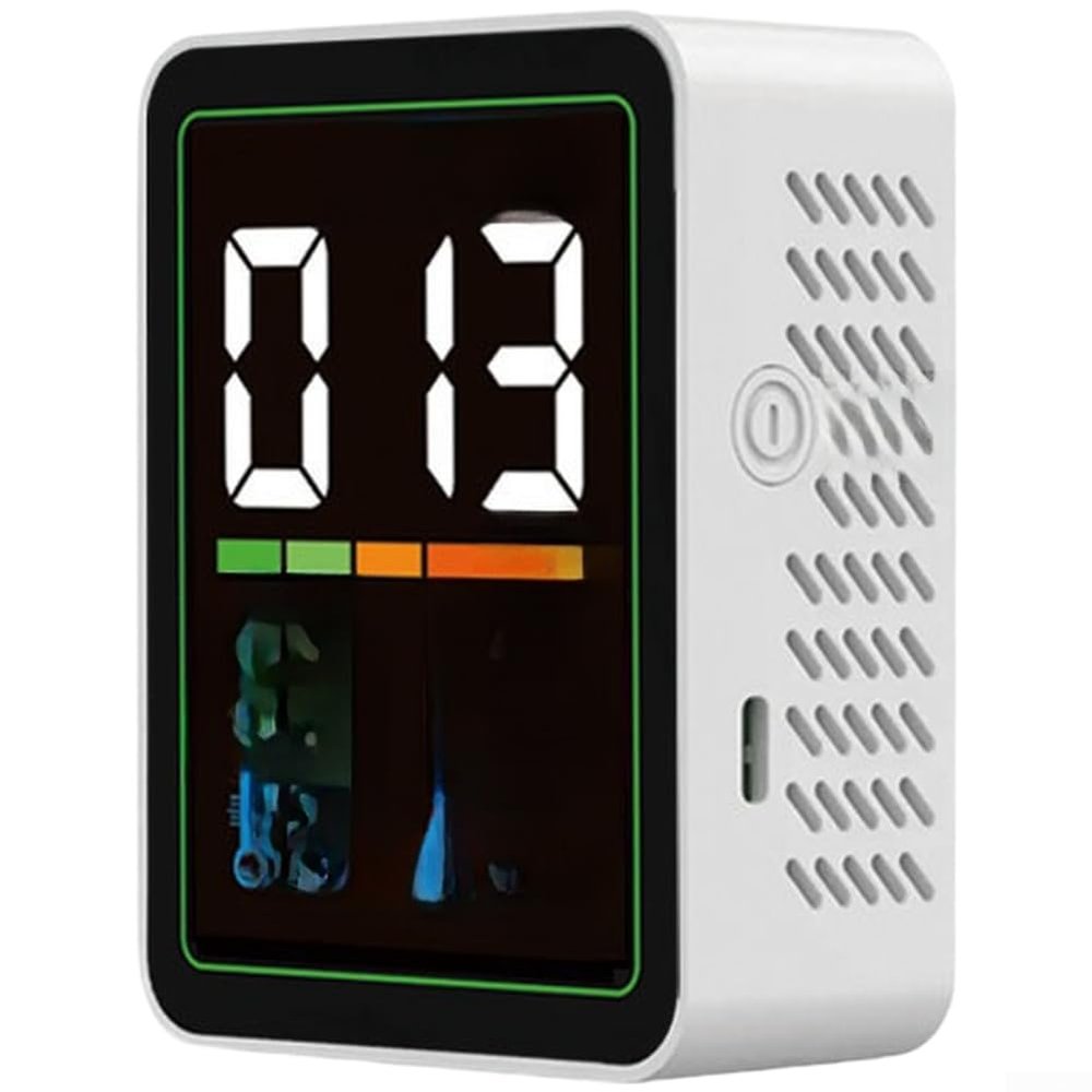 Besshepplo 5-in-1 Air Quality Monitor for PM2.5, PM10, PM1.0, Temperature and Humidity