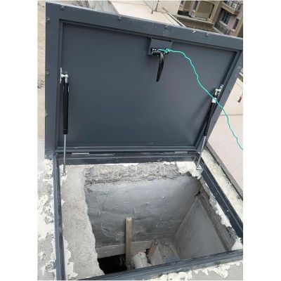 Roof Hatch, Black Galvanized Steel, 22–36 in.