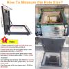 Roof Hatch, Black Galvanized Steel, 22–36 in. view 3