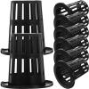 GAROZATION Black Plastic Hydroponic Net Pots, 50-Pack, Slotted view 1