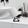 Matte Black Toilet Paper Holder view 2
